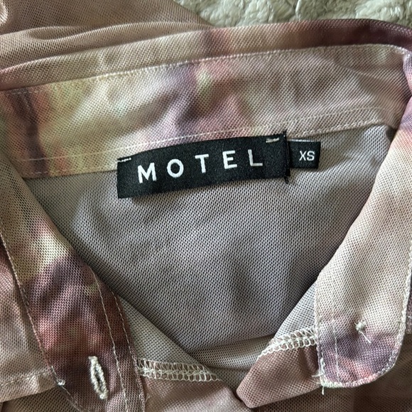 MOTEL ROCKS KELLY SHIRT ABSTRACT ANIMAL PRINT XS - Picture 4 of 4